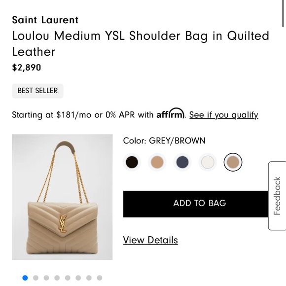 YSL LOU LOU MEDIUM BEIGE QUILTED LEATHER - Picture 9 of 9